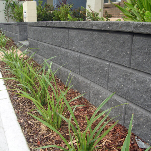 Aussie Block Garden Wall - Charcoal