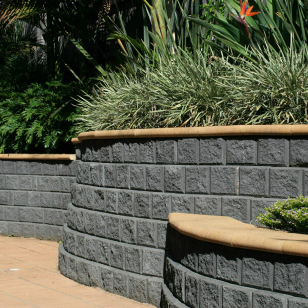 Wallstone Retaining and Garden Wall Blocks - Charcoal Blocks